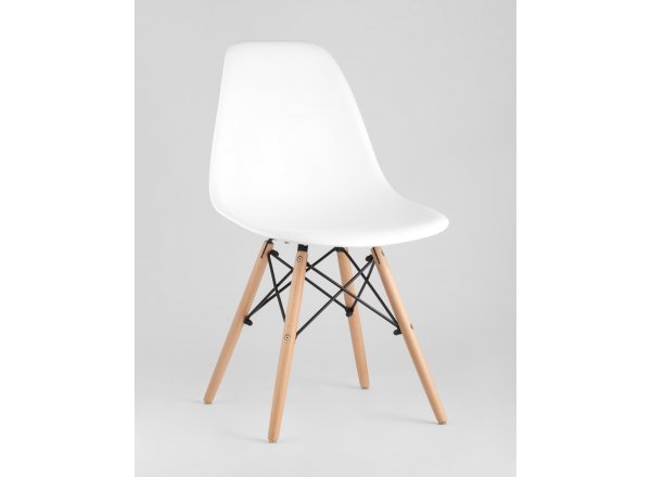 Стул Eames Style DSW белый (разборный каркас)